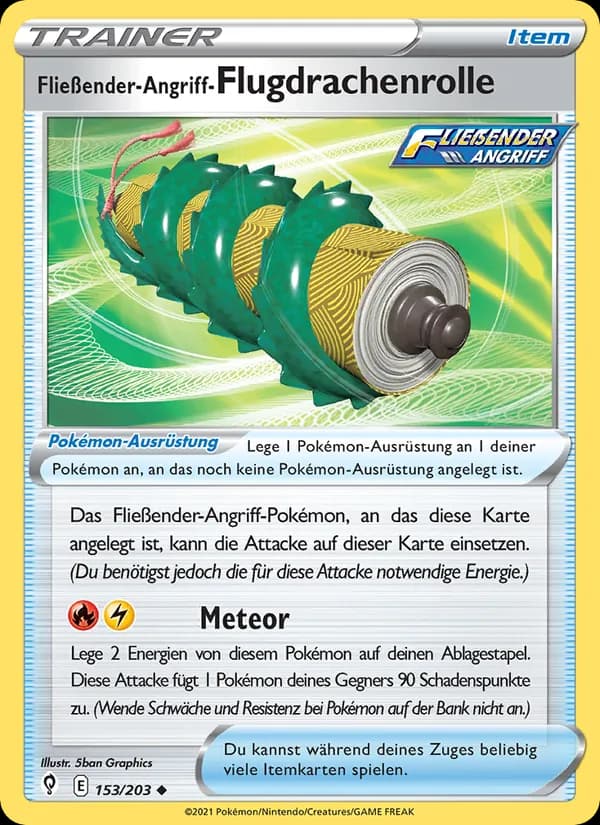 Fließender-Angriff-Flugdrachenrolle card in German