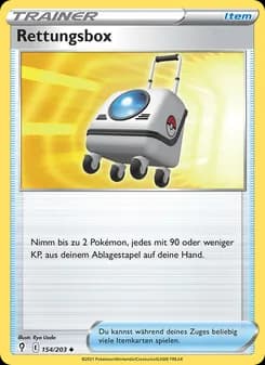 Rettungsbox card in German