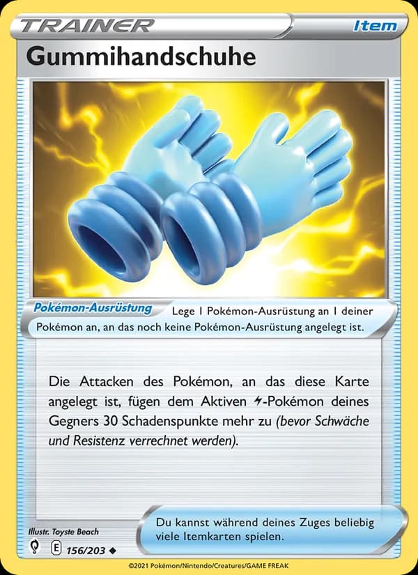 Gummihandschuhe card in German