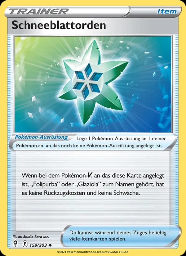 Schneeblattorden card in German