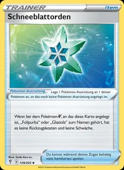 Schneeblattorden card in German