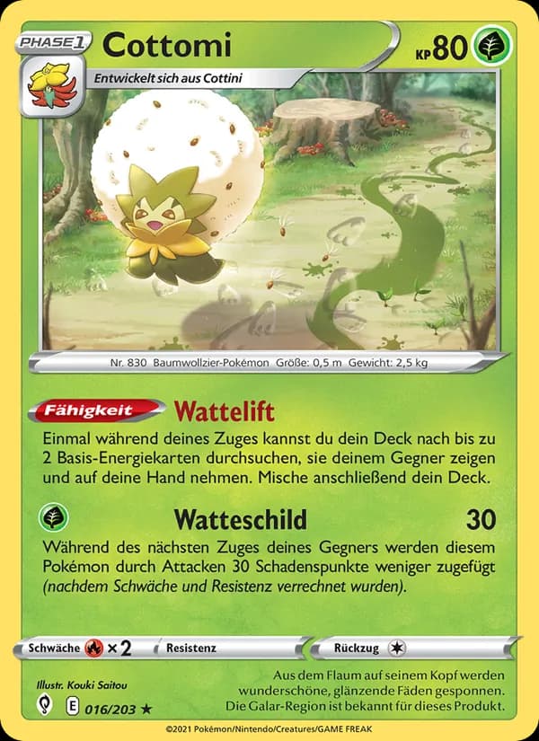 Cottomi card in German