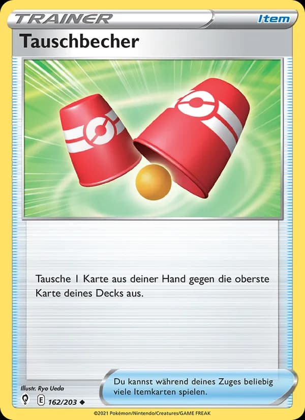 Tauschbecher card in German