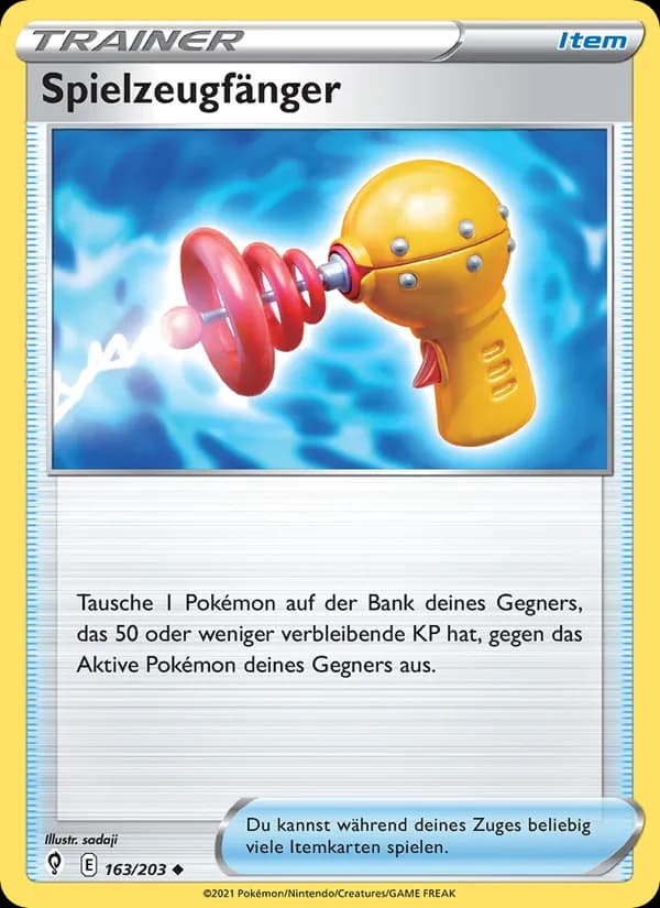 Spielzeugfänger card in German