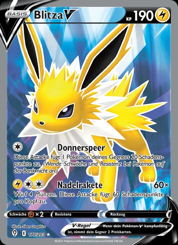 Blitza V card in German