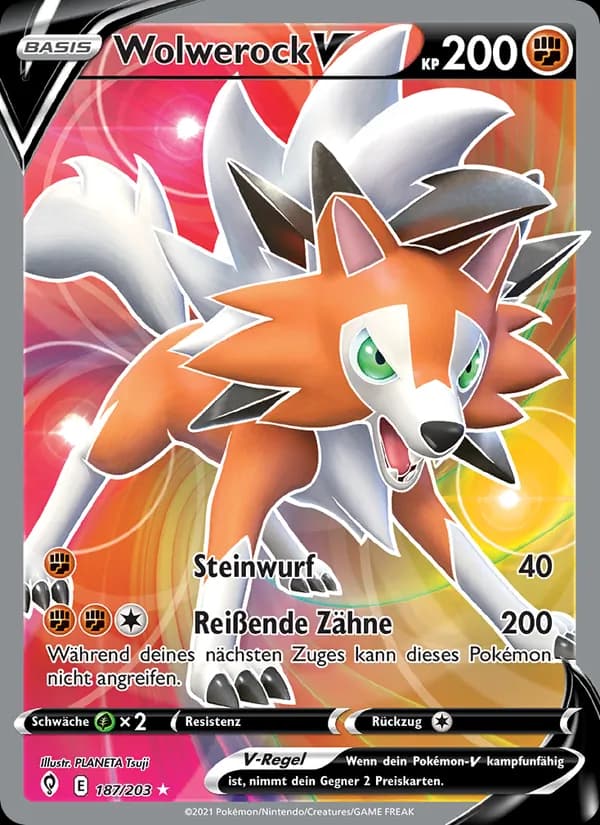 Wolwerock V card in German