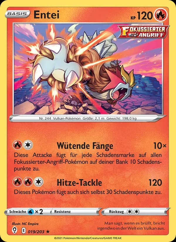 Entei card in German