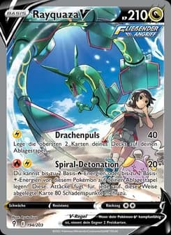 Rayquaza V card in German