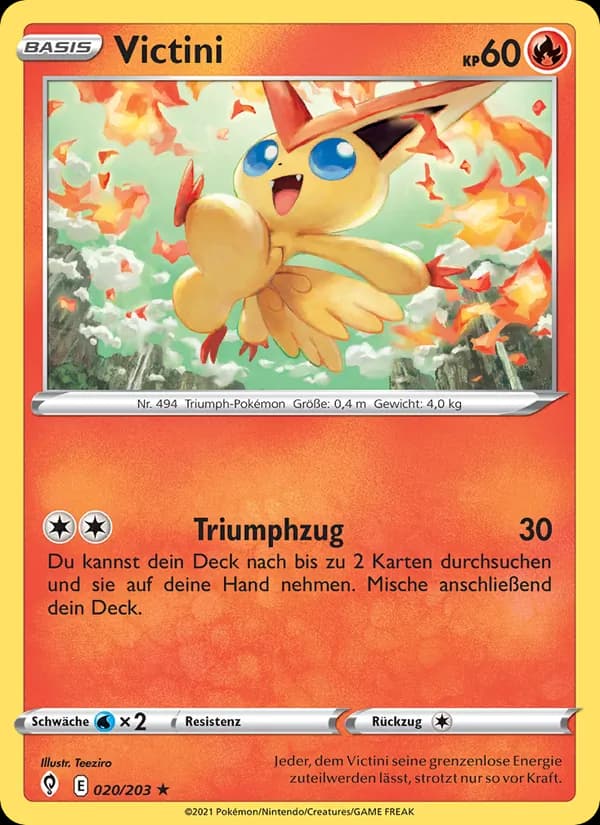 Victini card in German
