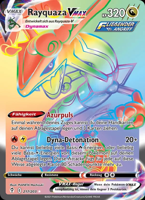 Rayquaza VMAX card in German