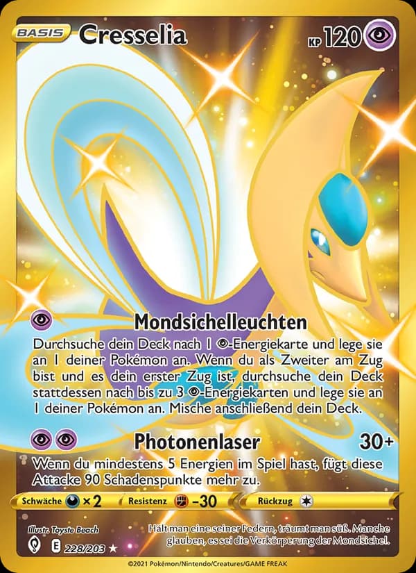 Cresselia card in German