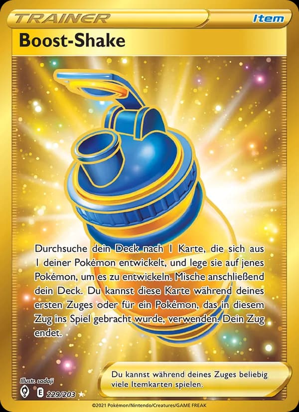 Boost-Shake card in German