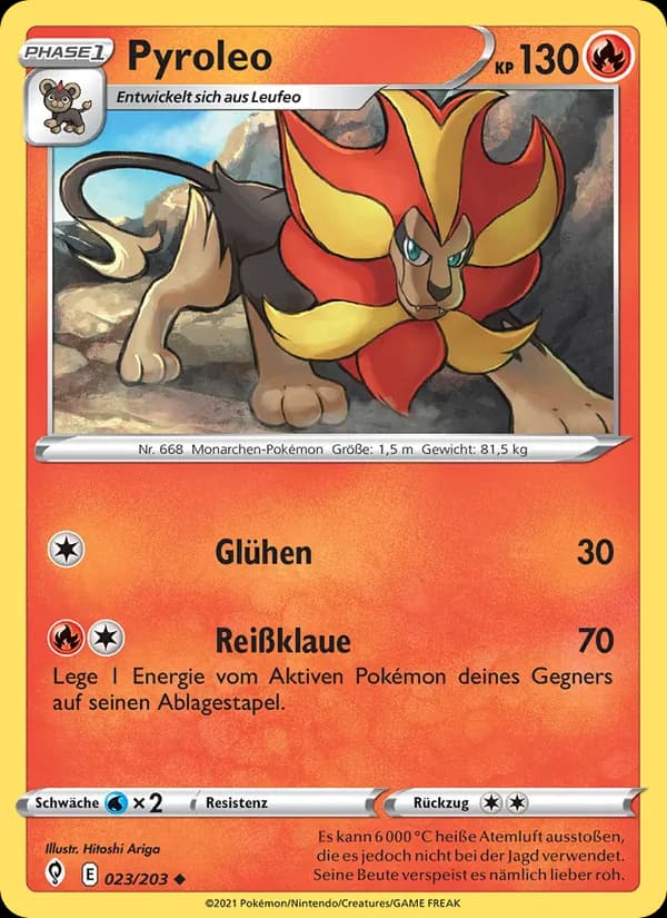 Pyroleo card in German