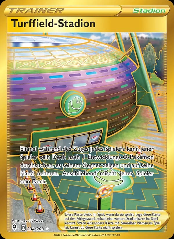 Turffield-Stadion card in German