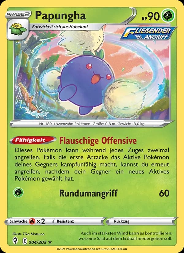 Papungha card in German