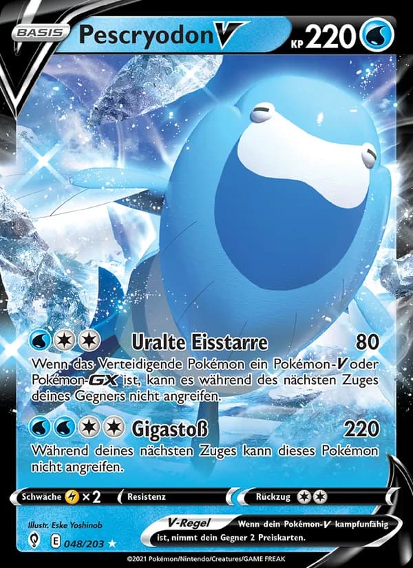 Pescryodon V card in German