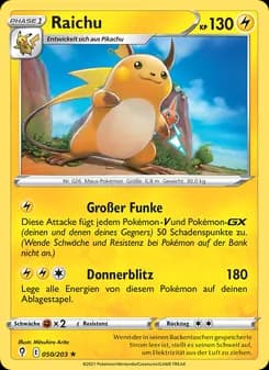 Raichu card in German