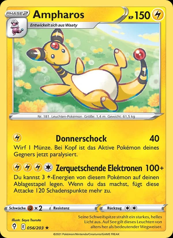 Ampharos card in German