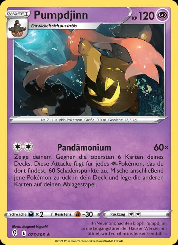 Pumpdjinn card in German