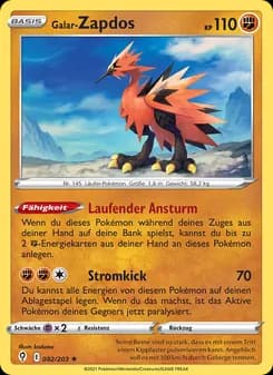 Galar-Zapdos card in German