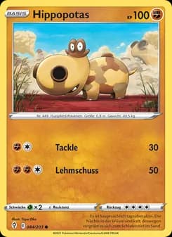 Hippopotas card in German