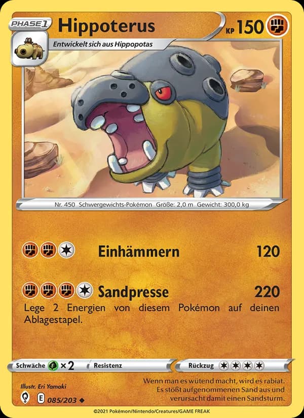 Hippoterus card in German
