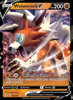 Wolwerock V card in German