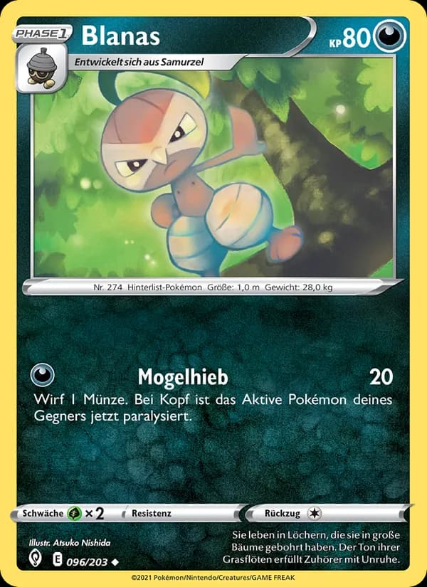 Blanas card in German