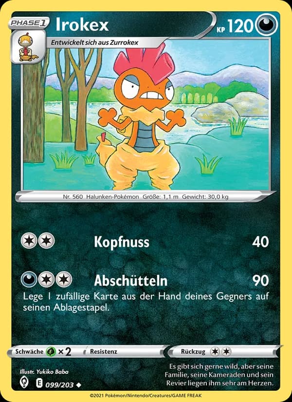 Irokex card in German