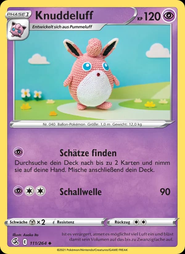 Knuddeluff card in German