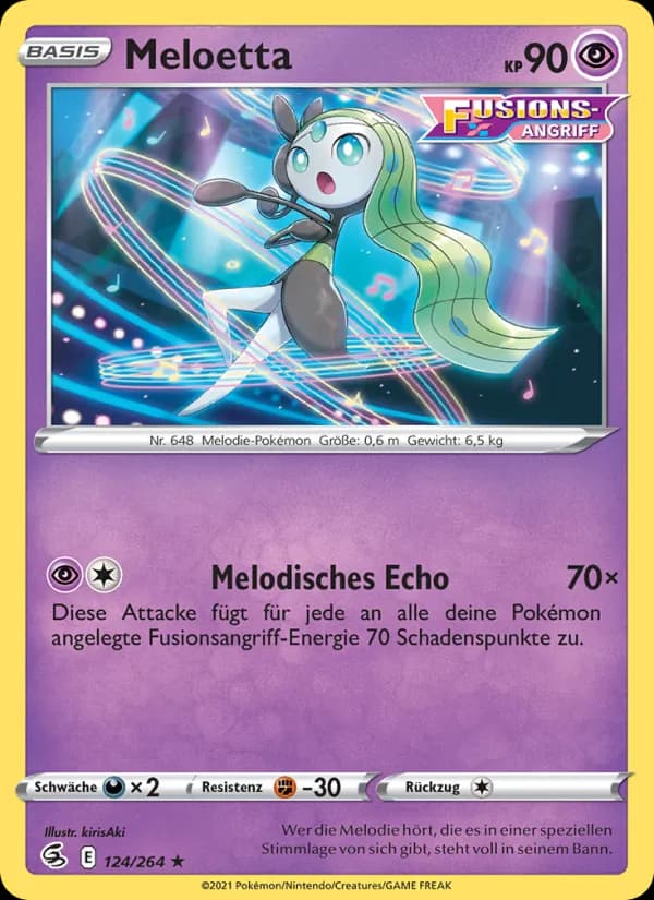Meloetta card in German