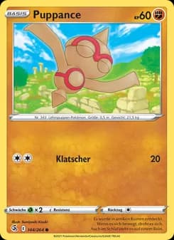 Puppance card in German