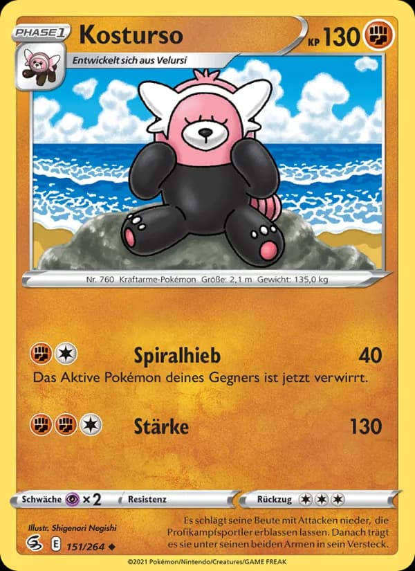 Kosturso card in German