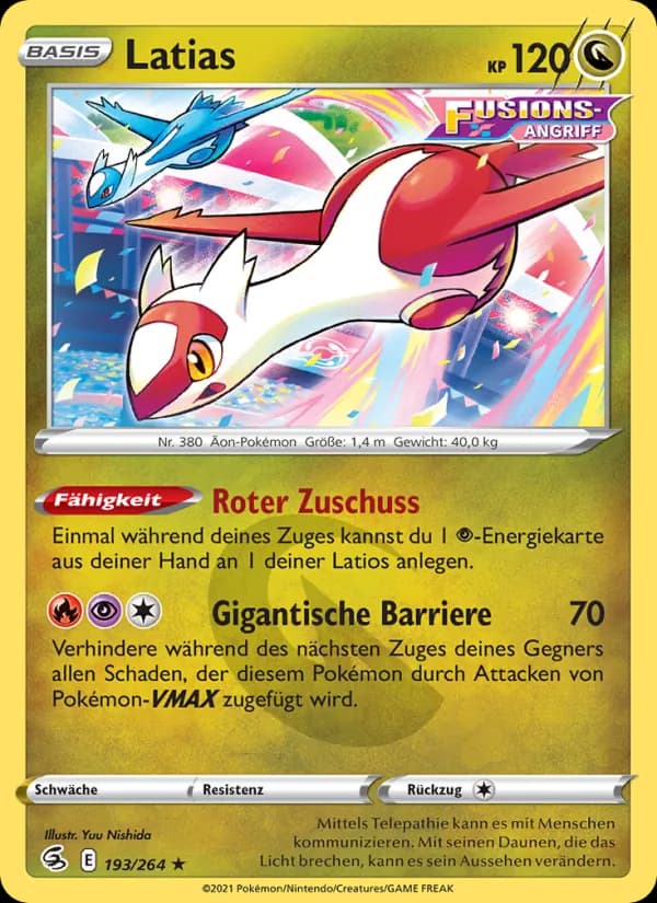 Latias card in German