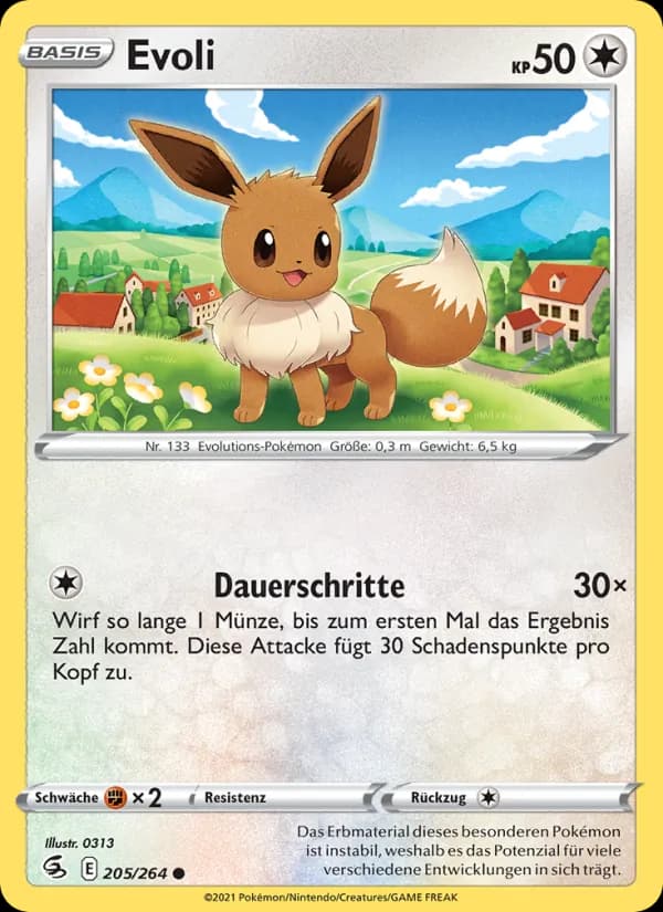 Evoli card in German