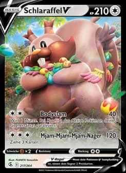 Schlaraffel V card in German
