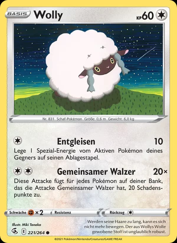 Wolly card in German