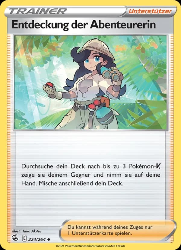 Entdeckung der Abenteurerin card in German