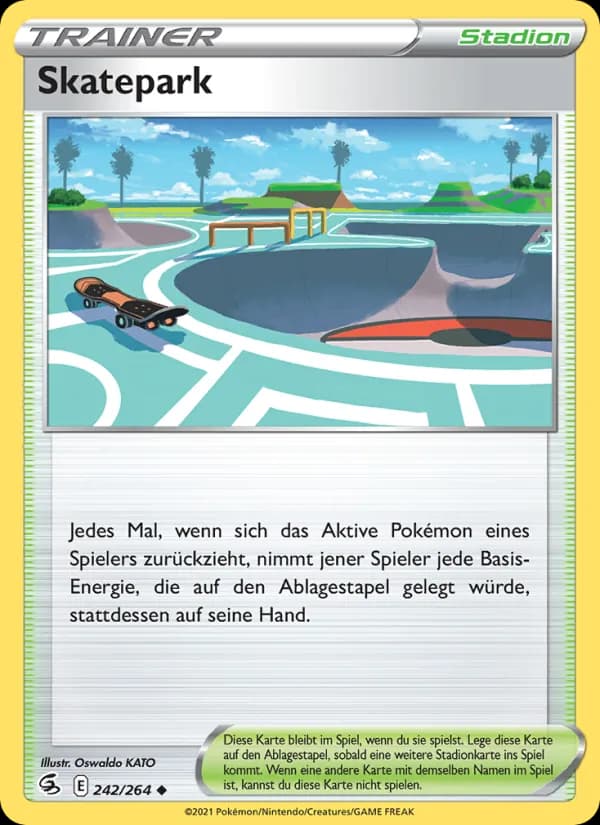 Skatepark card in German