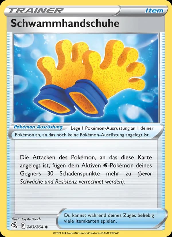 Schwammhandschuhe card in German