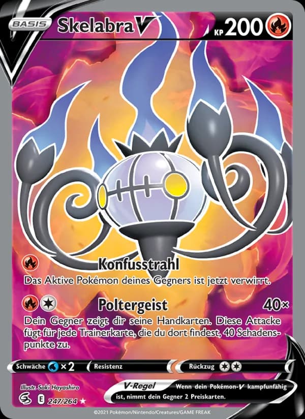 Skelabra V card in German