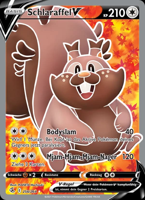 Schlaraffel V card in German
