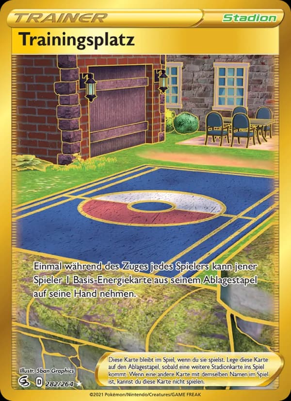 Trainingsplatz card in German