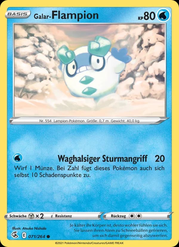 Galar-Flampion card in German