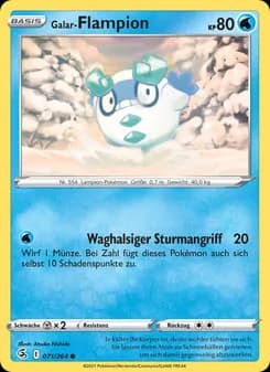 Galar-Flampion card in German
