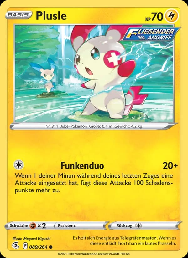 Plusle card in German