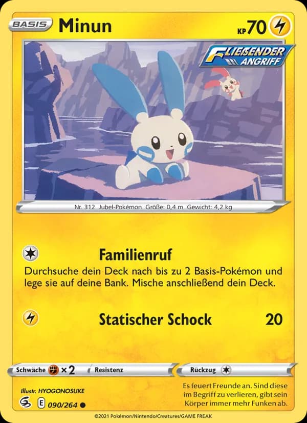 Minun card in German