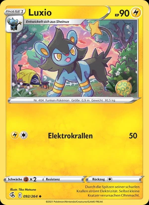 Luxio card in German