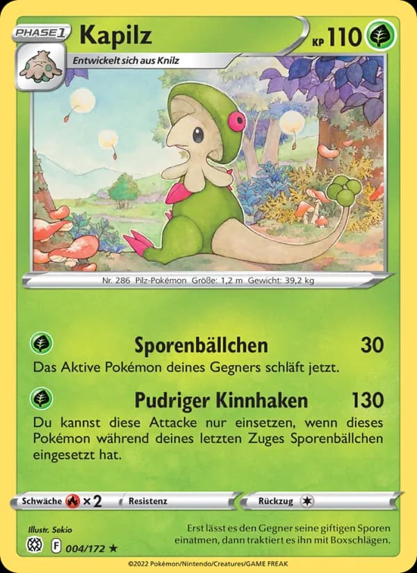 Kapilz card in German