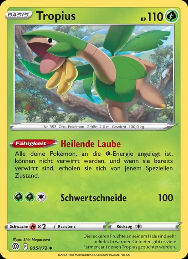 Tropius card in German